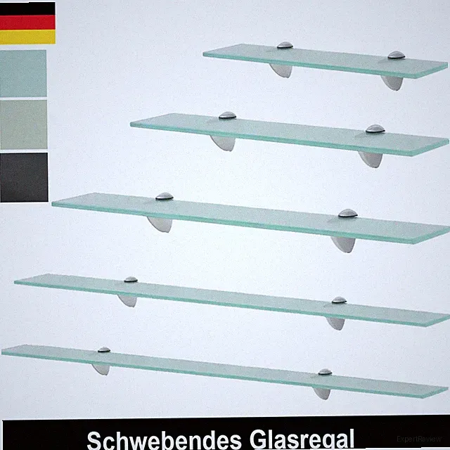 Wand Regal Wandregal Hängeregal Schwebendes Glasregal Glasboden Glasablage CHIC