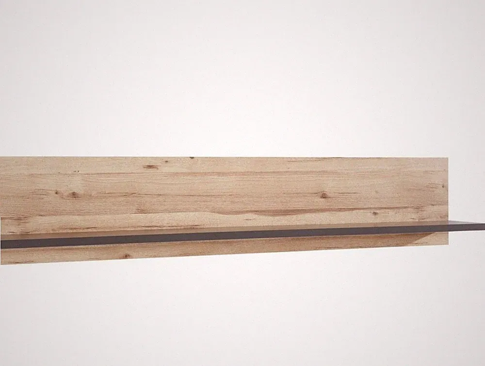 Wandboard Clint 4 Wolfram Grau Planked Eiche 150x29x22 cm Wandregal Regal