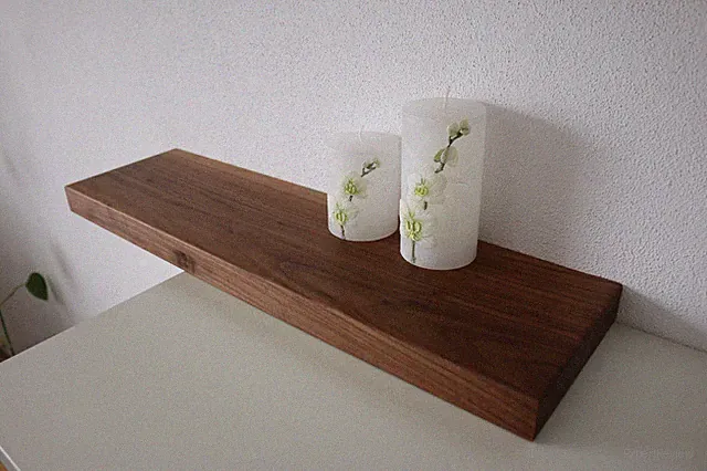 Wandboard Nussbaum Massiv Holz Board Regal Steckboard Regalbrett NEU au. auf Maß