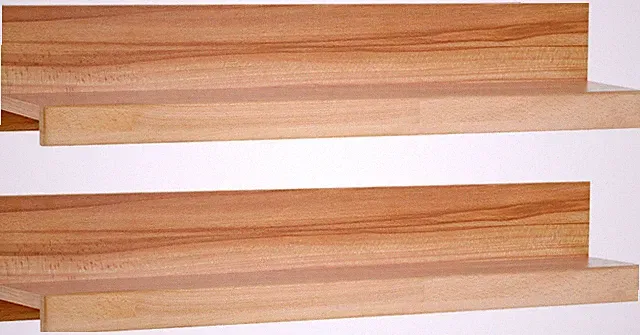 Wandboard Wandregal Ribe Set 2-tlg. 2er-Set Breite 90cm Kernbuche teilmassiv