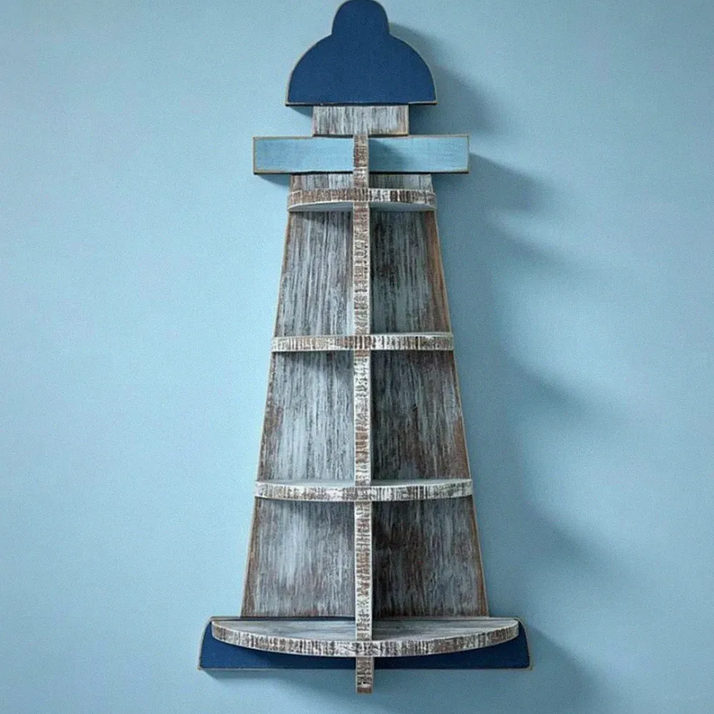 Wandhängendes Aufbewahrungsregal im Leuchtturm Küstenstil