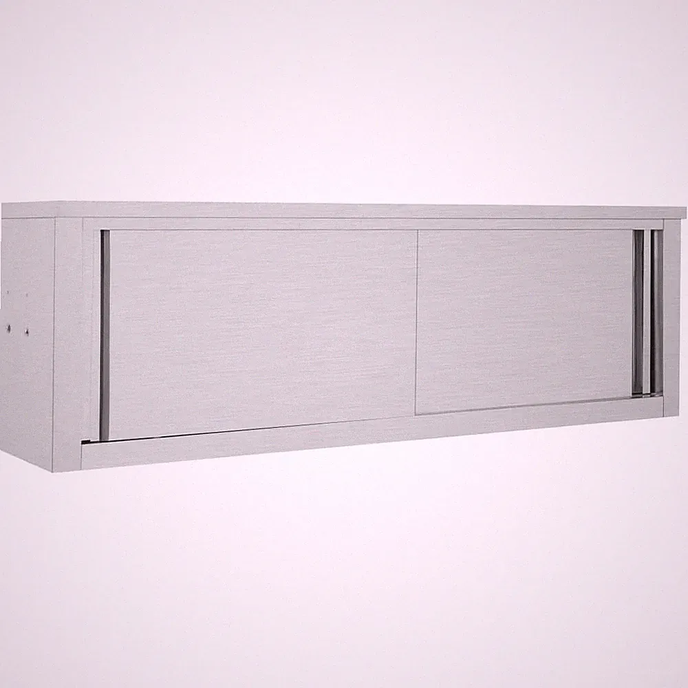 Wandhängeschrank Kommode Schrank Beistellschrank mit Schiebetüren Edelstahl