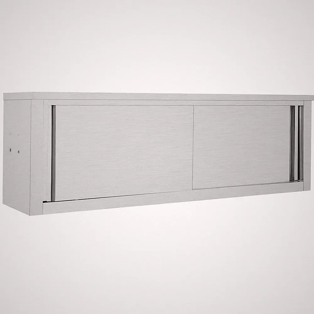 Wandhängeschrank Kommode Schrank Beistellschrank mit Schiebetüren Edelstahl