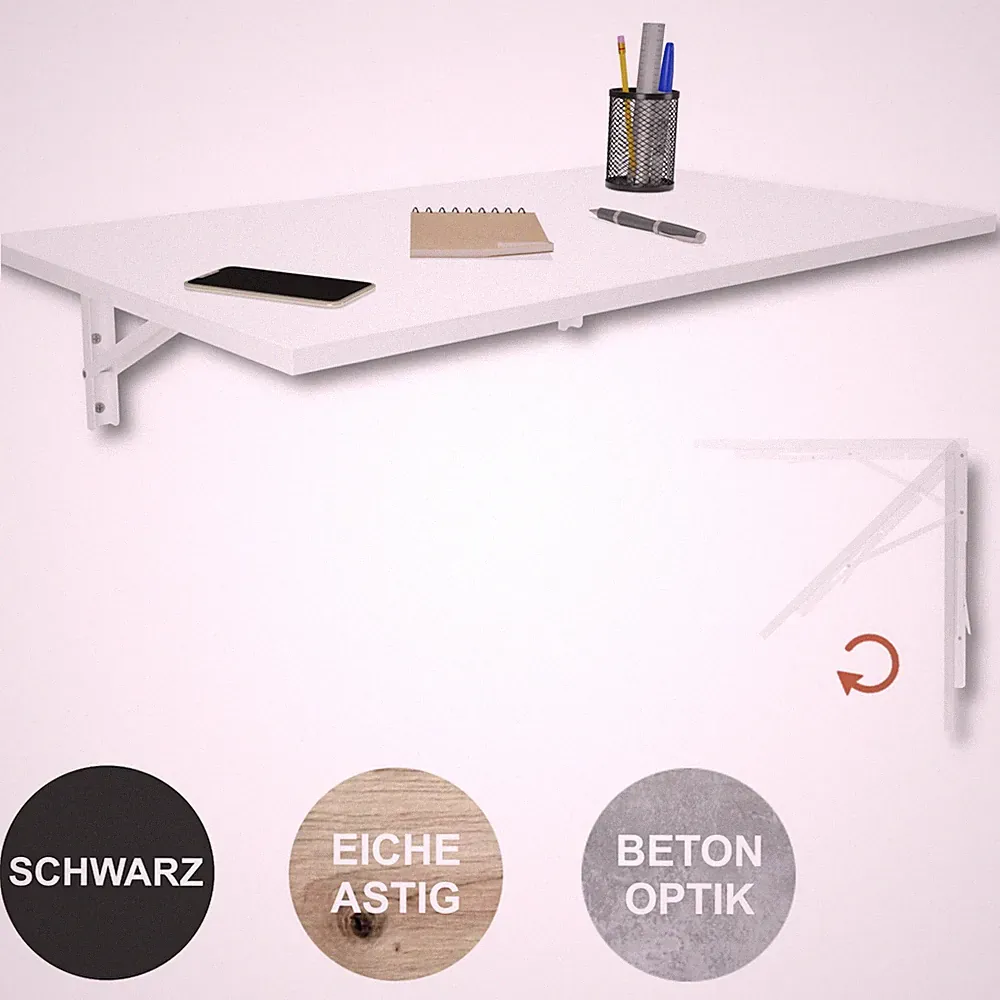Wandklapptisch 80x50 Esstisch Küchentisch Schreibtisch Klapptisch Wand Tisch