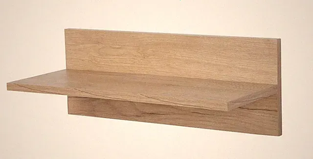 Wandregal 50 cm Eiche natur Wandboard Hängeregal Holz Regal Moid Dekoregal
