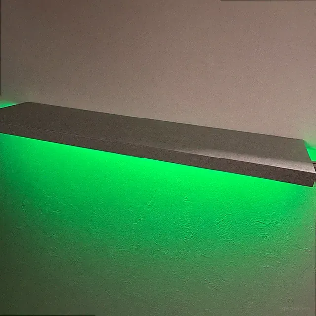 Wandregal Ablage Schwebend Inkl. LED Beleuchtung | Modern | Holz