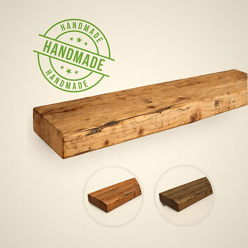 Wandregal Altholz Vintage – Handgemacht | Schwebend | Rustikal | nach Maß