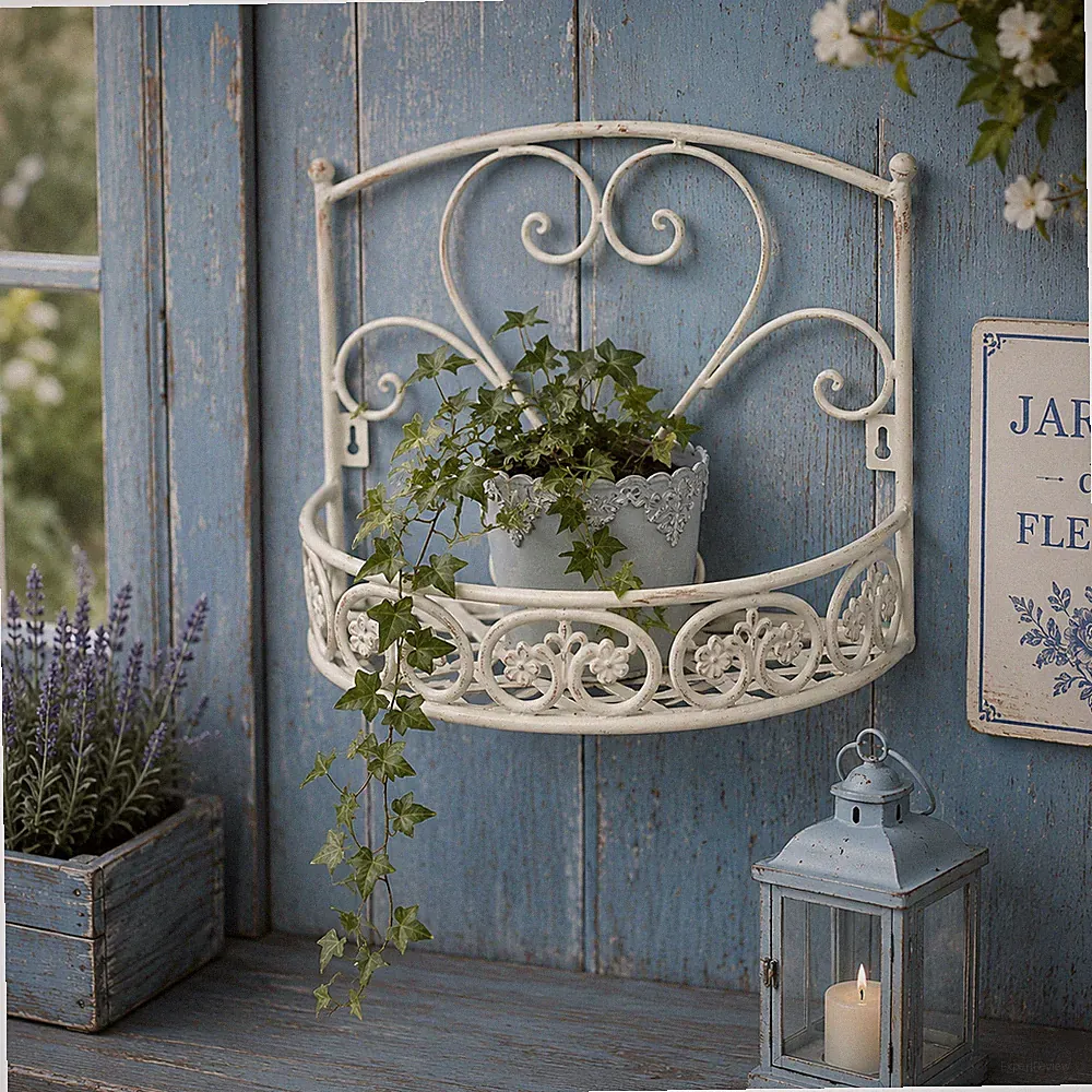 Wandregal Eisen Nostalgie Landhaus Garderobe 5 Haken Regal Geschenkidee Shabby