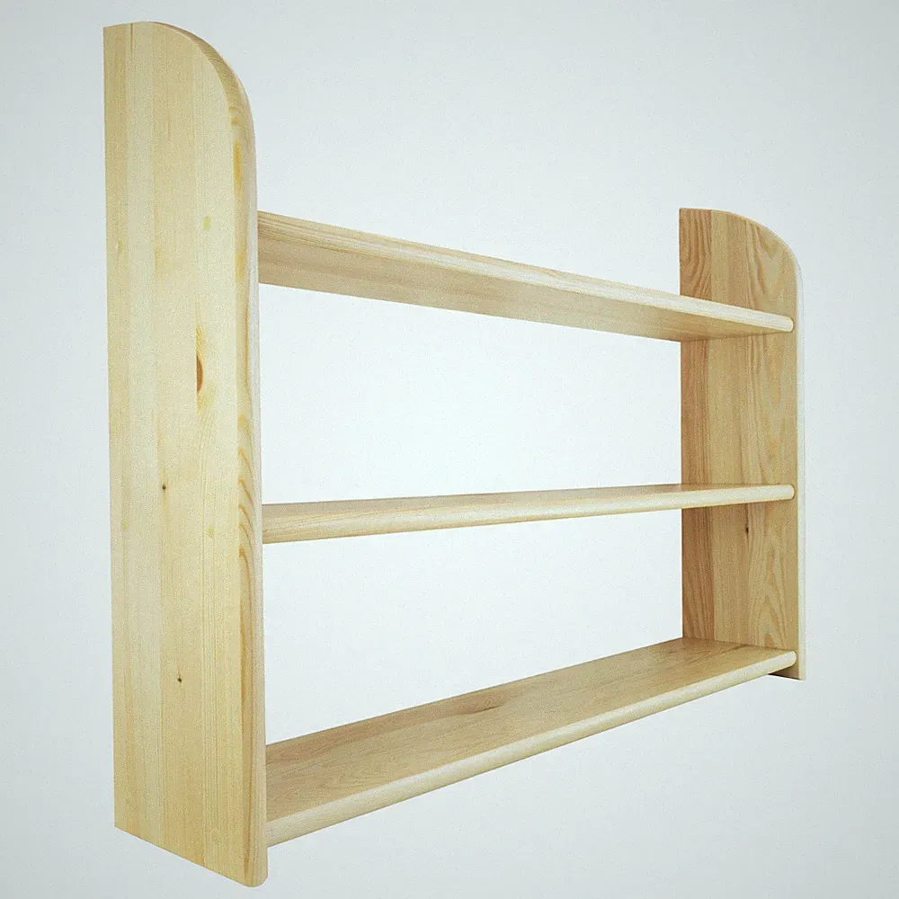✅ Wandregal Hängeregal Bücherregal 3 Etage Kiefer Farbloslackiert Regal 60 90 cm