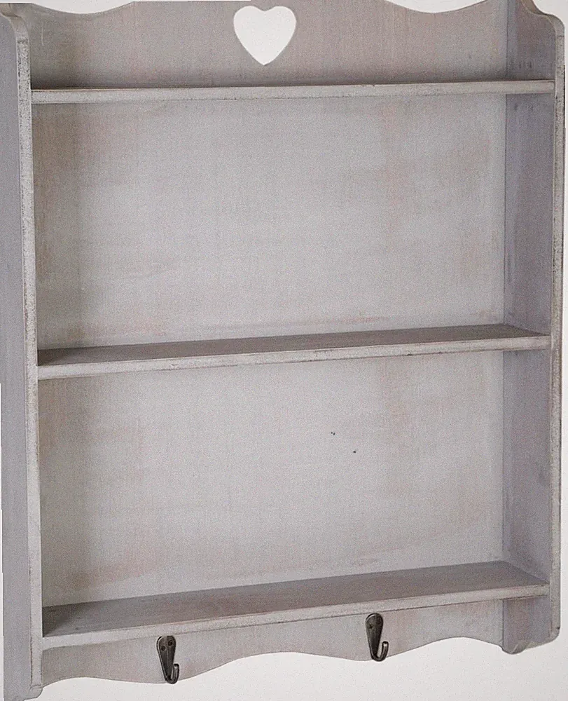 Wandregal Herz Hängeregal Wandgarderobe Regal Shabby Chic Landhaus Wandboard