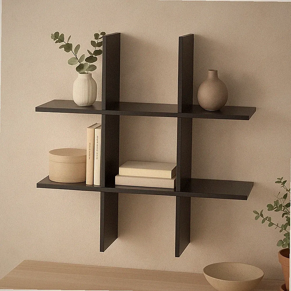 Wandregal Holz Hängeregal Küchenregal Deko Hängeregal Regal 55 cm 3 Farben (000)