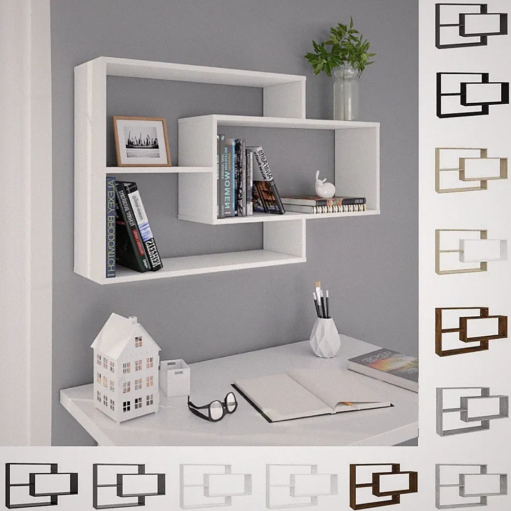Wandregal Holzwerkstoff Bücherregal Hängeregal Regal Schweberegal mehrere Auswah