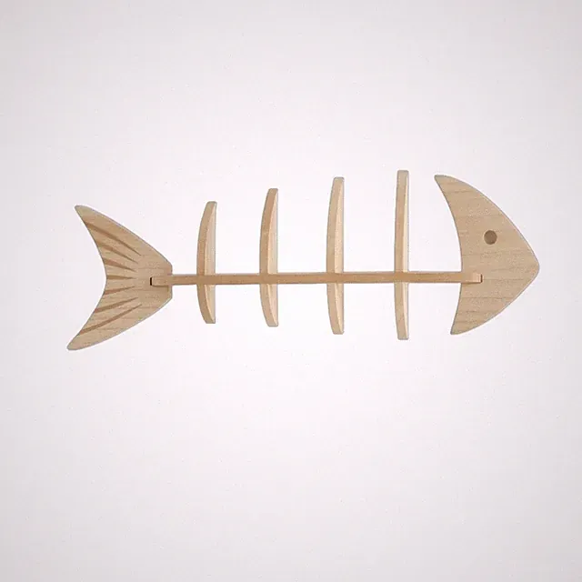 Wandregal in Fischform Maritim Fischregal Küstenstil für Wohnzimmer