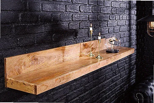 Wandregal MAKASSAR - AUSWAHL - natur - Mangoholz - Massivholz - handmade