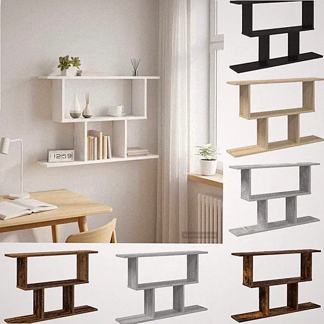 Wandregal mit Regal mit Speicher Holzwerkstoff Aufbewahrungslösung vidaXL