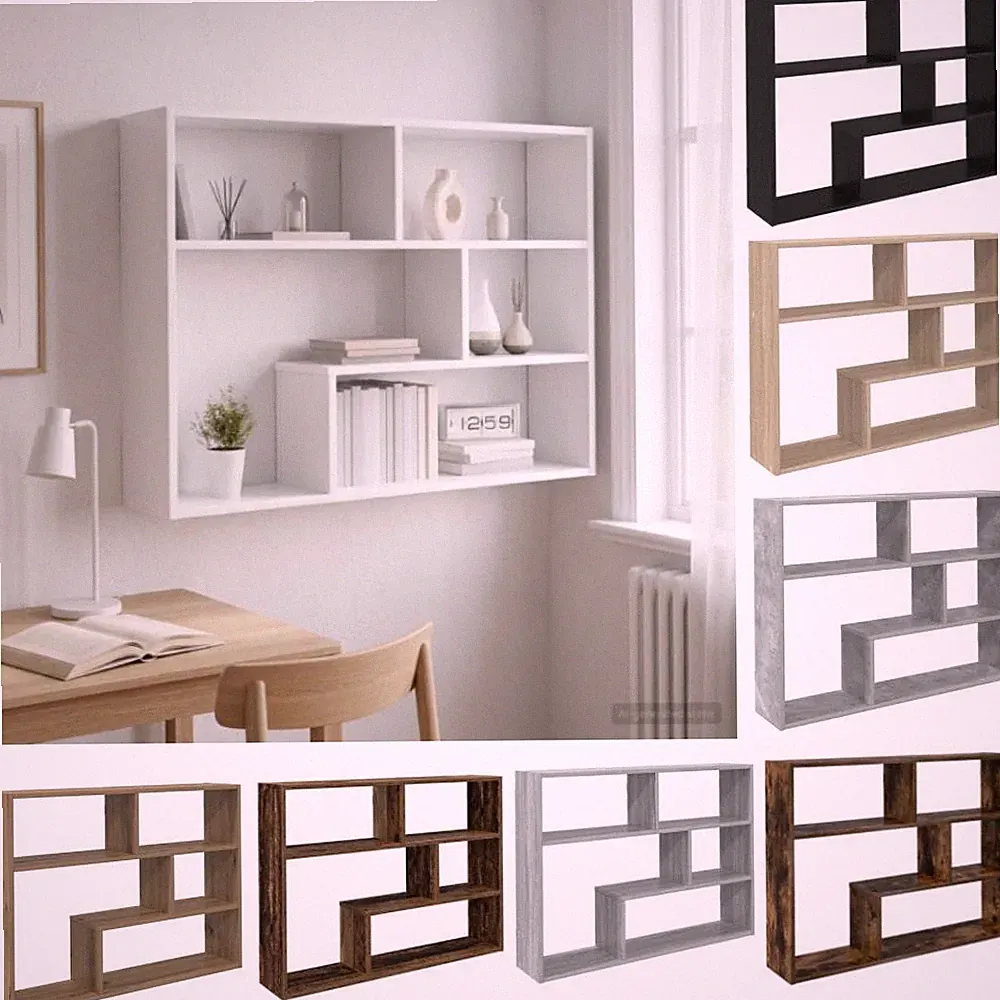 Wandregal mit Regal Wandmontiert mit Speicher Holzwerkstoff Modernes vidaXL
