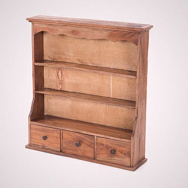 WANDREGAL "NELIA" | Mahagoni, 62cm | Wandschrank, Holz Küchenregal, Hängeschrank