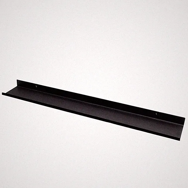 Wandregal Schwarz aus Metall 70 cm – Schmales Wandboard 70 x 10 cm – Bilderle...