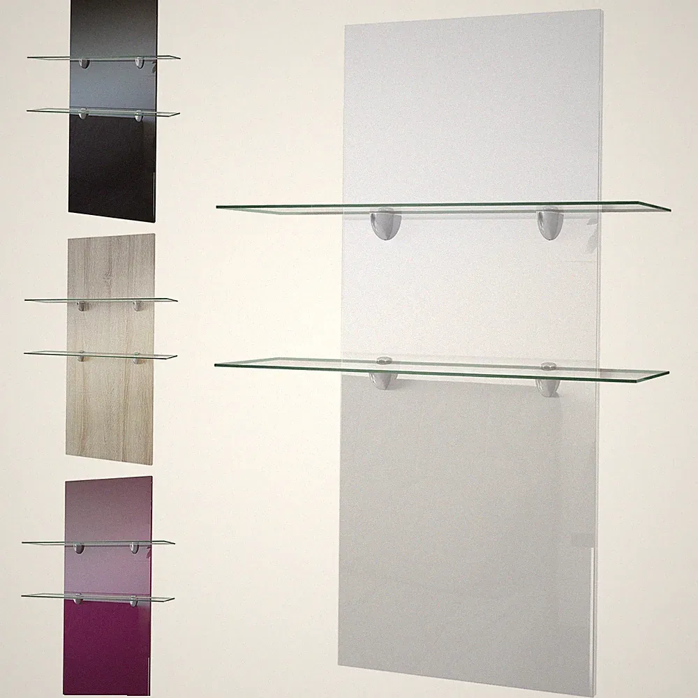 Wandregal Wandpaneel Hängeregal Wandboard Glas Boden Ablage Regal Faro Hochglanz
