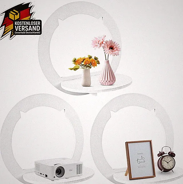 Wandregale Set Holzkomposit für Wohnzimmer Schlafzimmer wanddeko weiß 3er