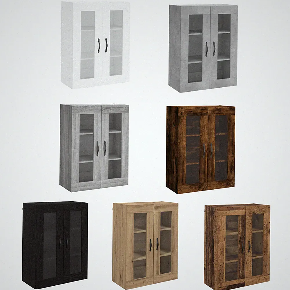 Wandschrank Kommode Holz-Schrank Beistellschrank 69,5x34x90 cm Holzwerkstoff