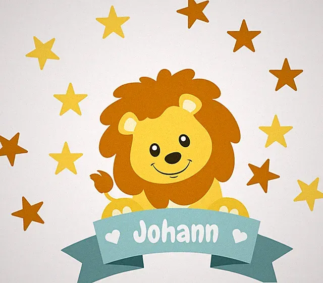 Wandsticker Türaufkleber Wunschname Kinderzimmer Name Sticker Afrika Tiere Löwe