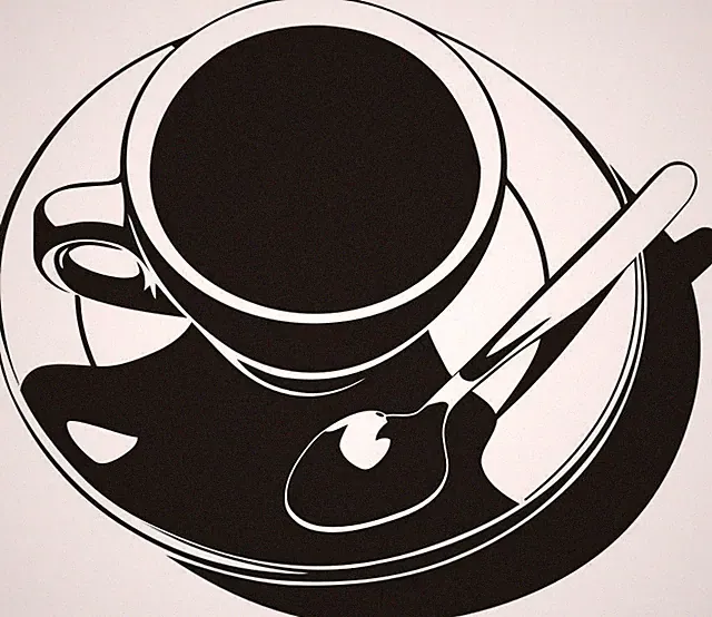 Wandtattoo aus Markenfolie geplottet, große Farbwahl, kaffee cafe10