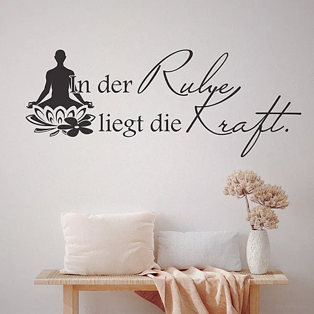 Wandtattoo Bad Sprüche In der Ruhe liegt Wellness, Wandaufkleber Badezimmer