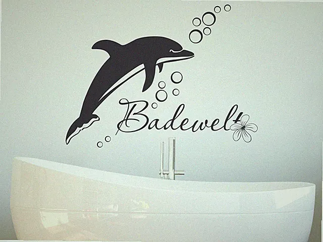 Wandtattoo Delfin Badezimmer Bad Fliesen Aufkleber Wand Tür Deko