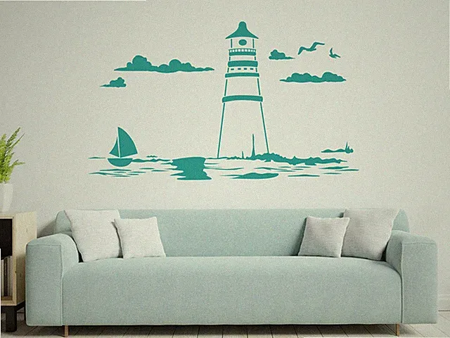 Wandtattoo Küste Maritime Bilder Leuchtturm Küstenlandschaft Wandaufkleber Bad