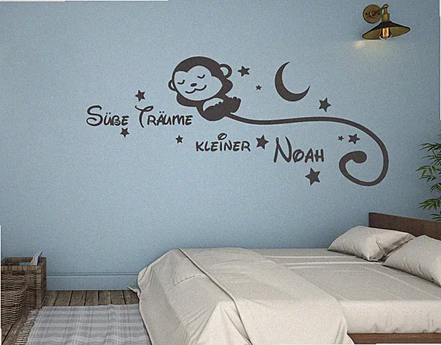 Wandtattoo Name Kinderzimmer Junge Baby süße träume kleiner Wunschname pk204