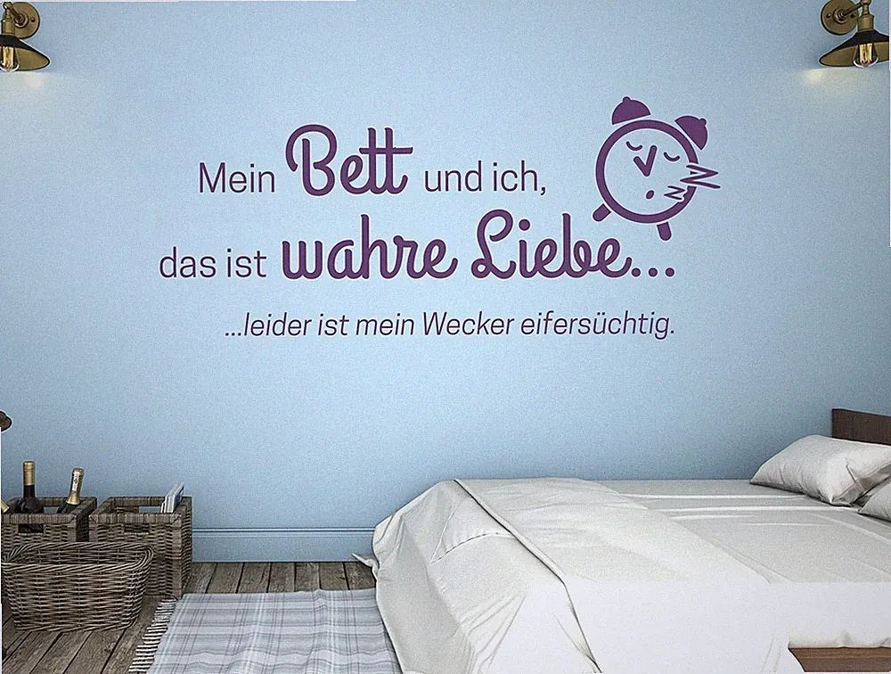 Wandtattoo Schlafzimmer Teenager Jungenzimmer Jugendzimmer mein Bett und pkm296