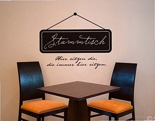Wandtattoo Stammtisch Esstisch Kneipe Bar Bierkeller Restaurant Küche uss439