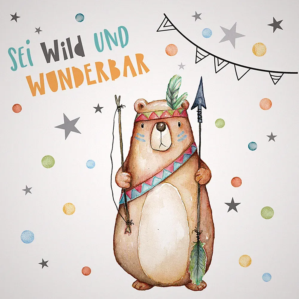 Wandtattoo Sticker Kinderzimmer Junge Deko Tiere Babyzimmer Aufkleber DL669