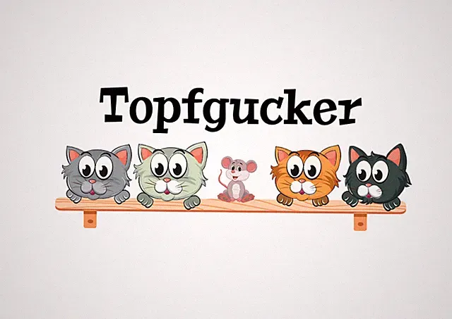 Wandtattoo/Wandbild Katzen Topfgucker-Aufkleber-Küche- verschiedene Größen-Trend