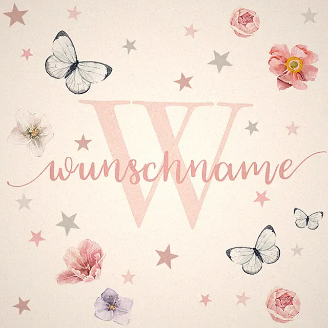 Wandtattoo Wandsticker Kinderzimmer Blumen Wanddeko Mädchen Sticker DL754