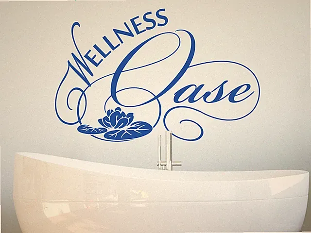 Wandtattoo Wellness Oase Badezimmer Bad Tür Aufkleber Fliesen Aufkleber Deko