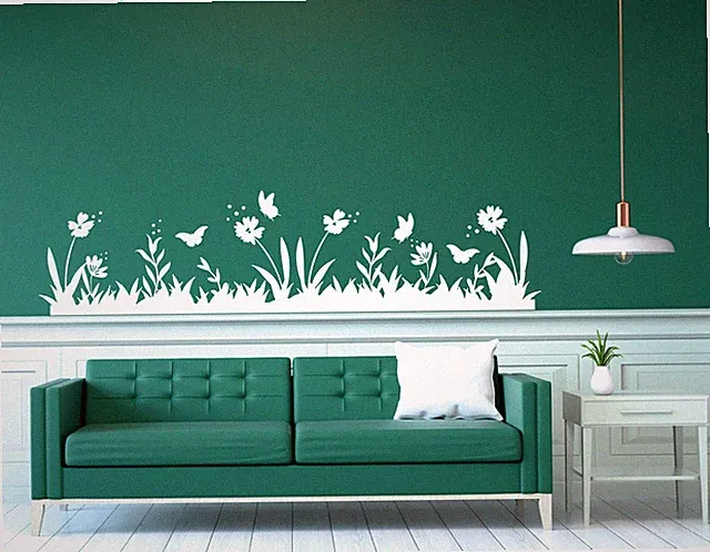 Wandtattoo Wiese Wandtattoo Wohnzimmer Blumen Wandtatoo Blumenwiese pkm432