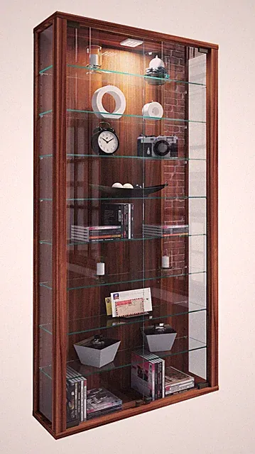 Wandvitrine Glasvitrine Vitrosa Maxi H. 114 x B. 59 x T. 18 cm - VCM