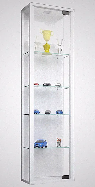 Wandvitrine Hängevitrine Stano Mini H. 115 x B. 33 x T. 18 cm - VCM