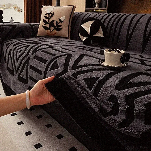 Warmes dickes flauschiges Fleece Sofa Handtuch für Wohnzimmer Boho Couch Bezug