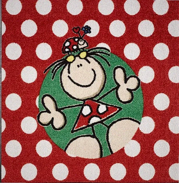 Waschbare Fußmatte Läufer -Fulanitos Catharina Marienkäfer ca 85x85 cm Wash+Dry