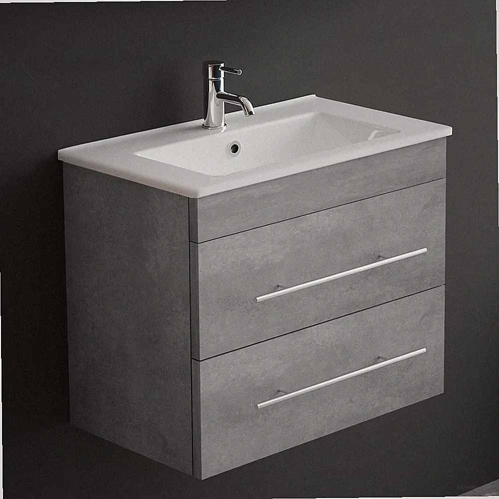 Waschbecken mit Unterschrank Waschbeckenunterschrank Badezimmermöbel Set 60 cm