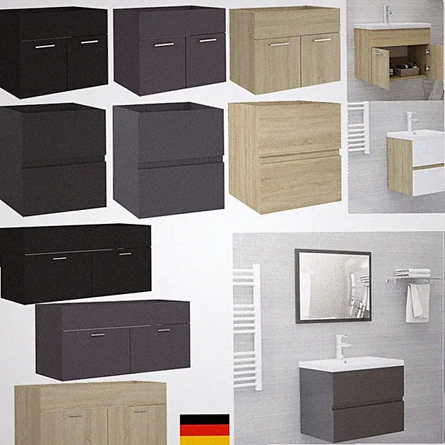 Waschbeckenunterschrank Badezimmermöbel Badschrank Kommode Unterschrank Badmöbel