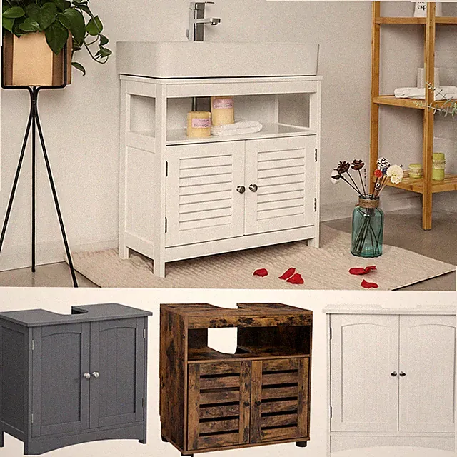 Waschbeckenunterschrank Badezimmerschrank Badschrank Badmöbel Aufbewahrung