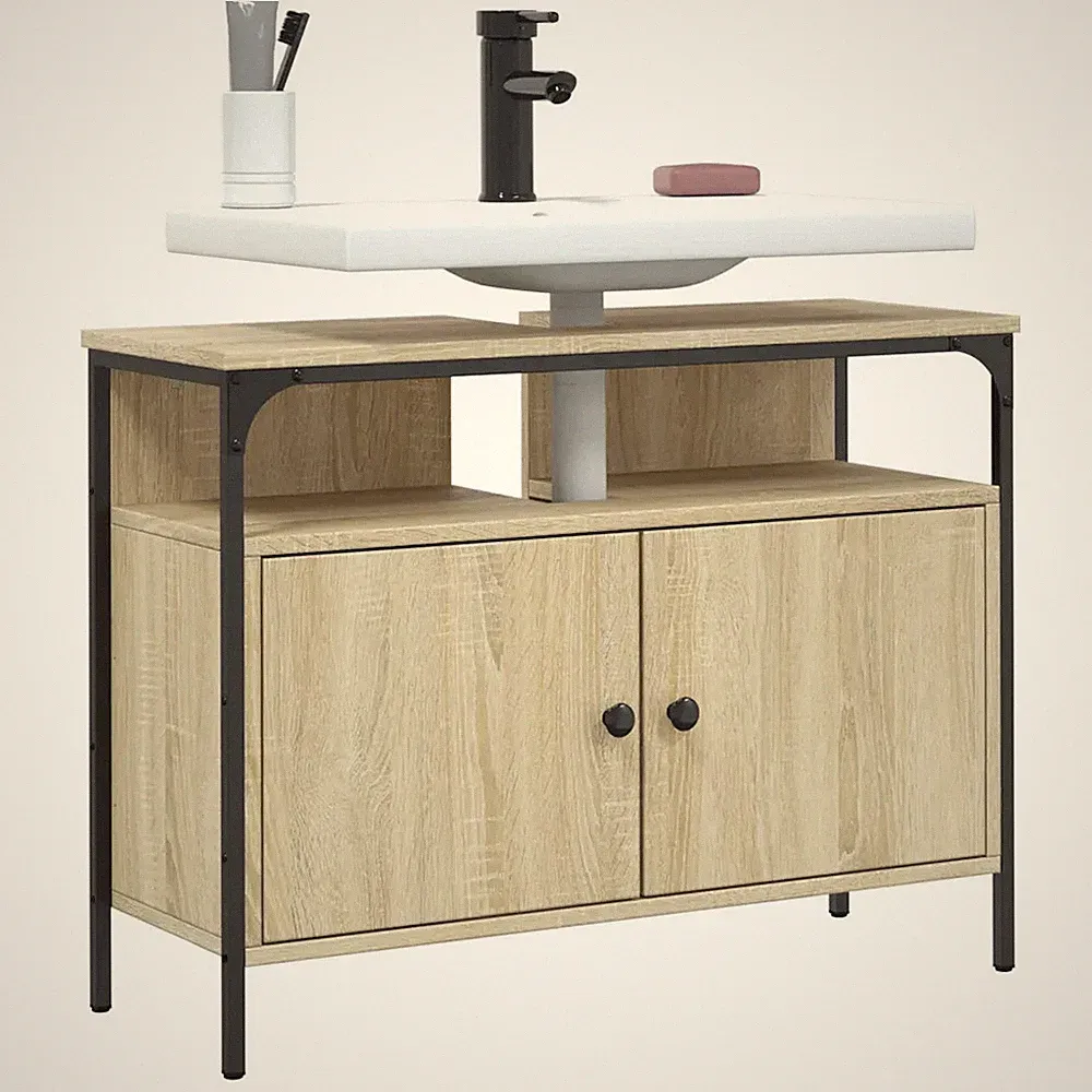 Waschbeckenunterschrank Badschrank Unterschrank Badezimmer Badmöbel vidaXL