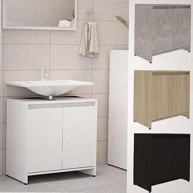 Waschbeckenunterschrank Unterschrank Badezimmerschrank Badmöbel Badschrank 60 cm
