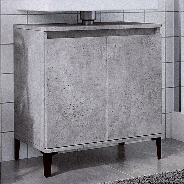 Waschbeckenunterschrank Unterschrank Badschrank Betongrau Holzwerkstoff vidaXL