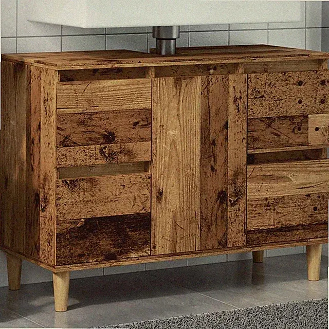 Waschbeckenunterschrank Waschtisch Unterschrank Badschrank Holzwerkstoff vidaXL