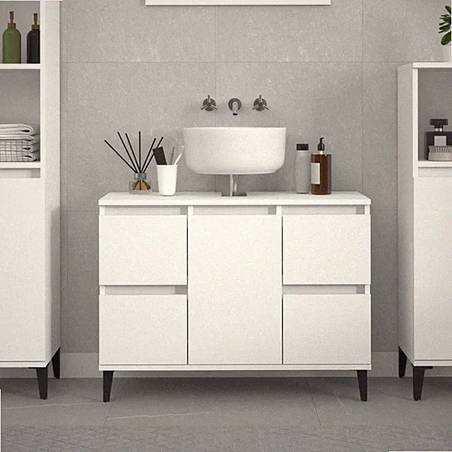 Waschbeckenunterschrank Waschtisch Unterschrank Badschrank Holzwerkstoff vidaXL